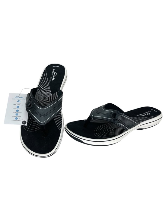 Cloudsteppers by Clarks Shoes - Clarks Cloudsteppers Breeze Reyna Black Womens Thong Sandals Size 10M